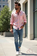 FAM CLOTHING ARTICLE #8339 PINK SHIRT